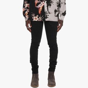 Represent Clo slightly distressed stretch denim. Size 36.